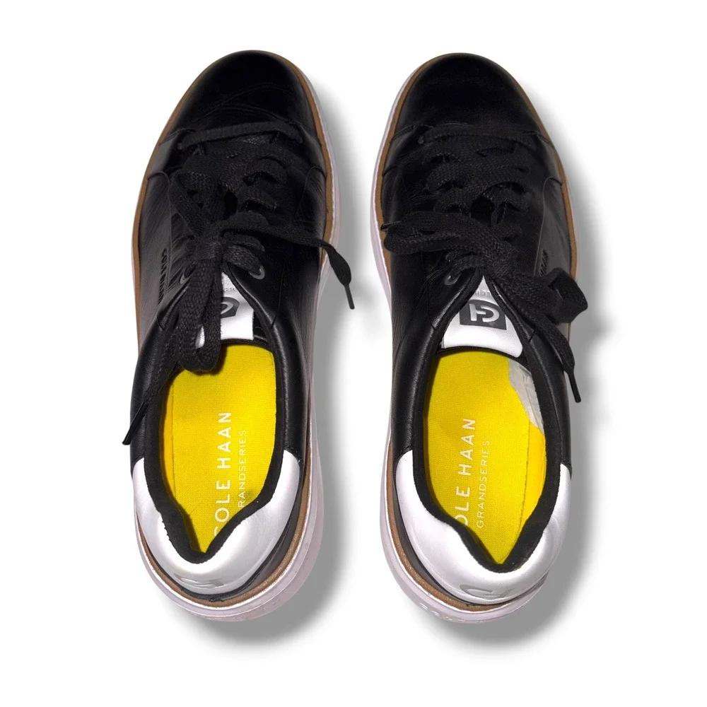 Cole Haan Grand Crosscourt Daily‎ Sneaker 10M Black Leather C34225 Low Top Mens